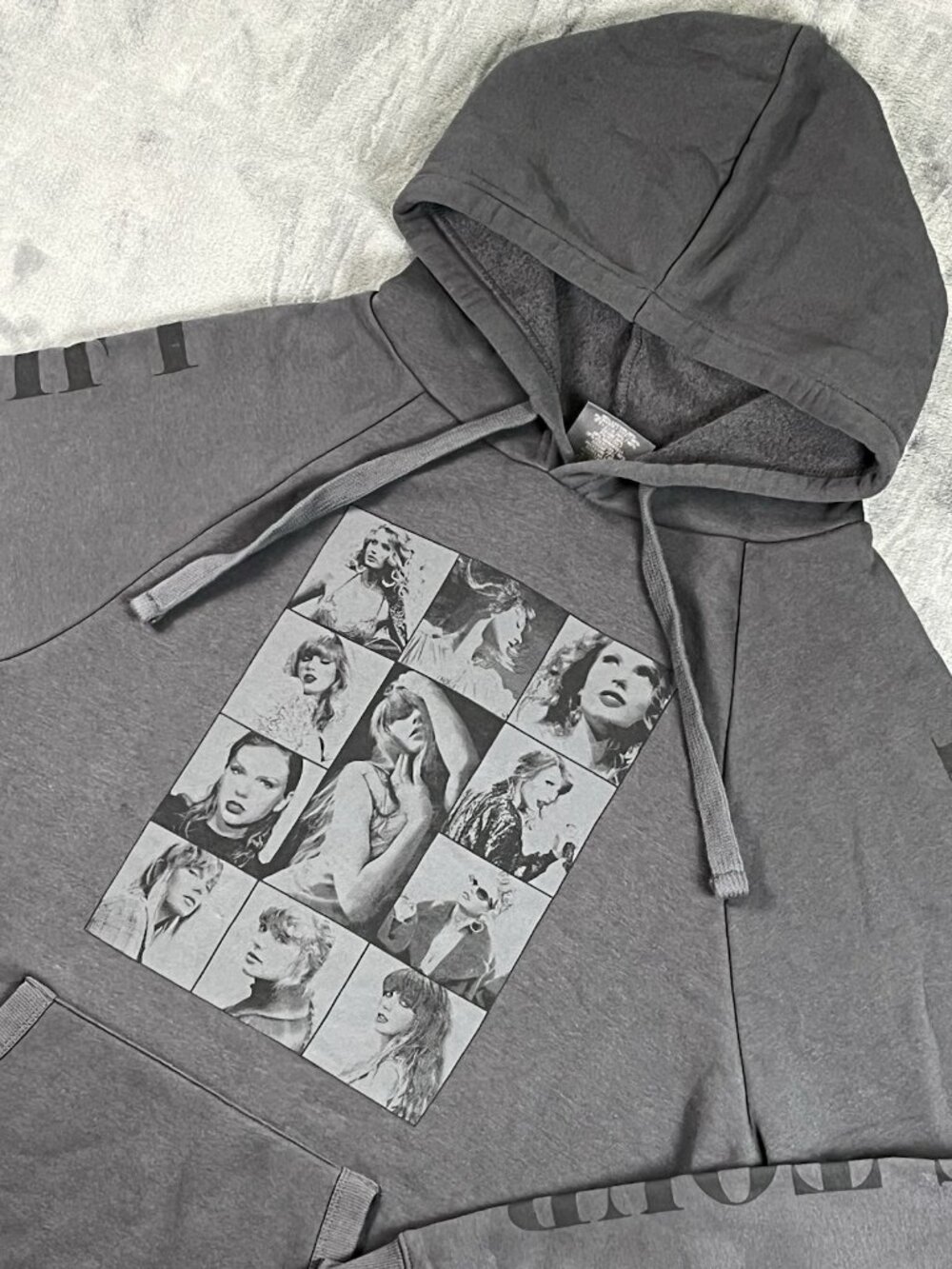 Taylor Swift The Eras Tour Hoodie Gray Black Large Official Concert Merch